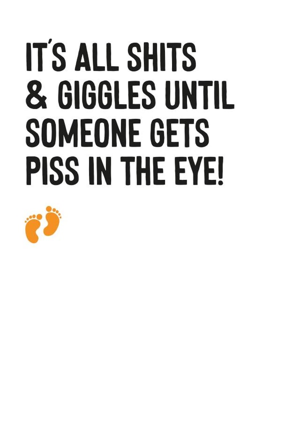 Funny New Baby Card For Expecting Parents - New Baby Boy - Shits And giggles created by Purple Tree Designs