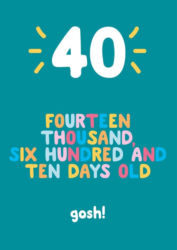 40 age Birthday Card 3449 created by Ivorymint cards