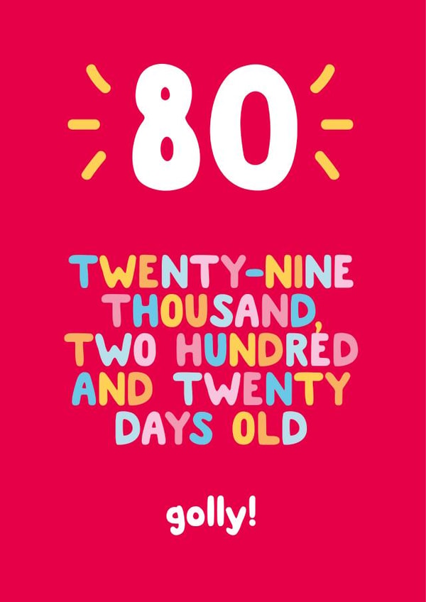 80 days Birthday Card 3453 created by Ivorymint cards
