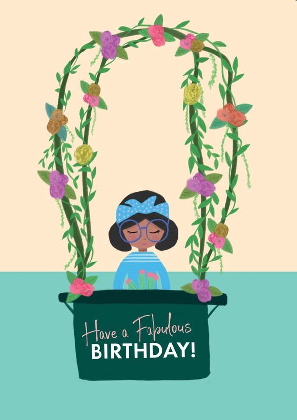 Cute Birthday Card - For Her - Flowers created by Her Design World