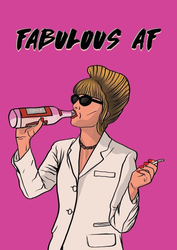 AbFab Absolutely Birthday Card 13965 created by Foggish