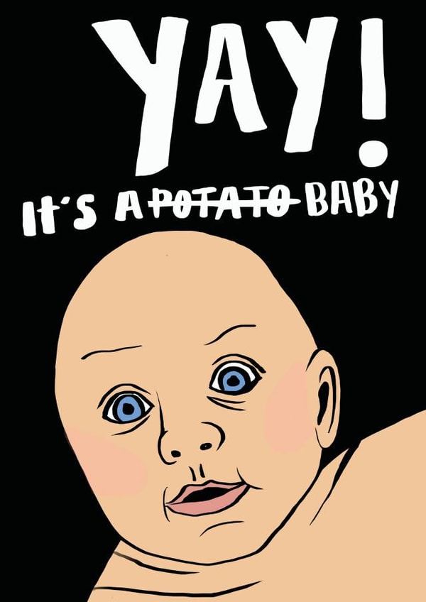 yay Potato New Baby Card 13966 created by Foggish