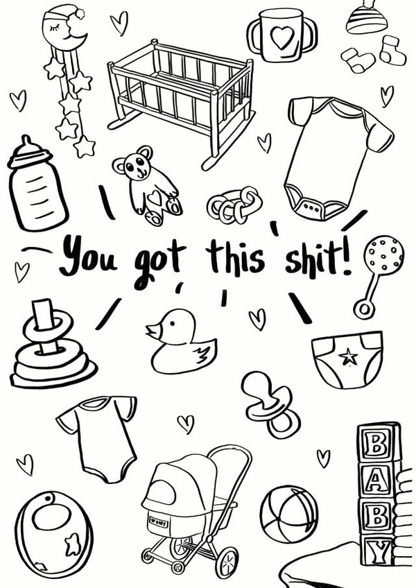 illustration friend New Baby Card 13967 created by Foggish