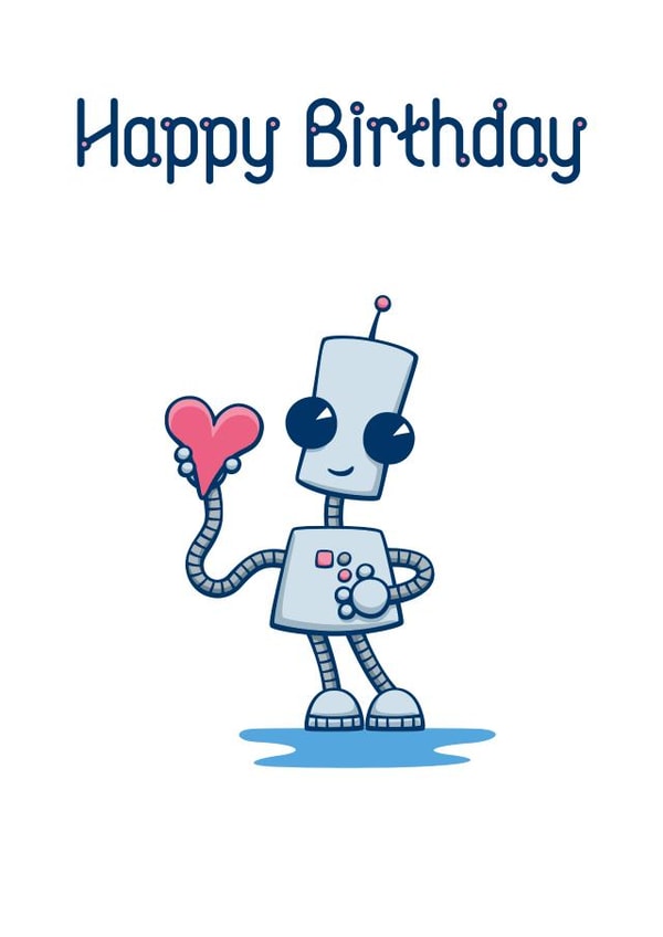 Robot cute Card 37829 created by Doodle Dojo