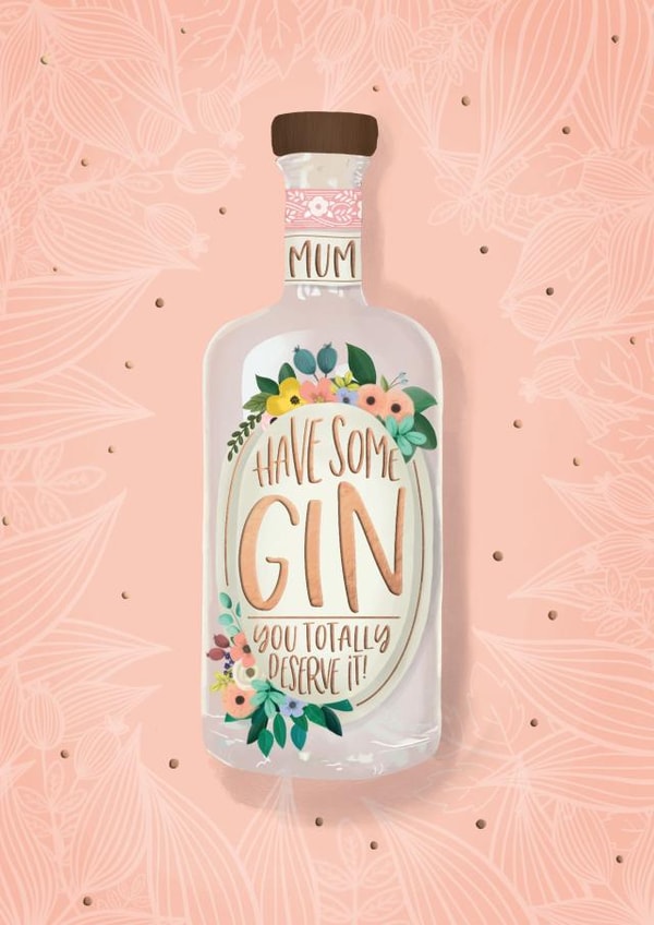 mum gin Mothers Day Card 26735 created by Claire Lefevre