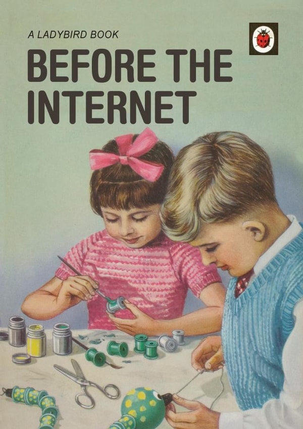 Funny Birthday Card - Before The Internet - A Ladybird Book created by © Ladybird Books Ltd 2025