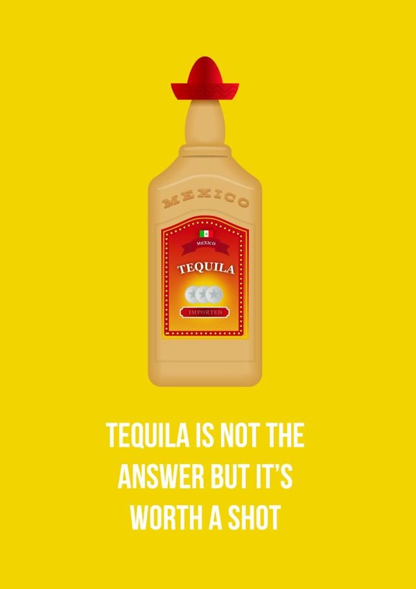 Funny tequila birthday created by Pookie Studio