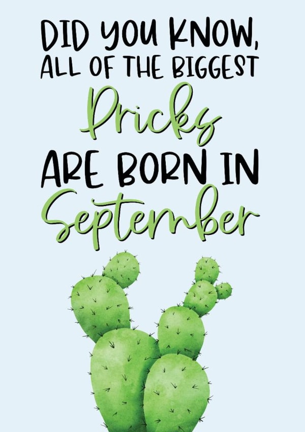 september did Birthday Card 14015 created by The Laughing Sloth