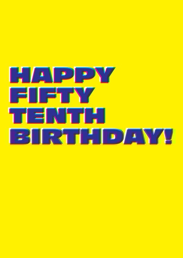 funny typographical Birthday Card 10822 created by Fatchair Print