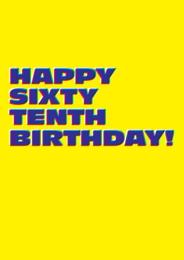 funny typographical Birthday Card 10823 created by Fatchair Print