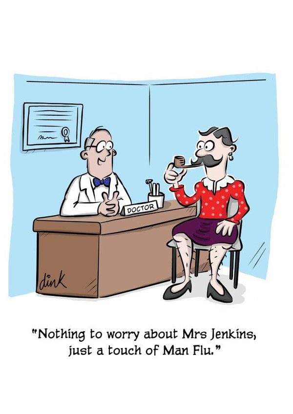 man flu Birthday Card 22537 created by Chris Williams