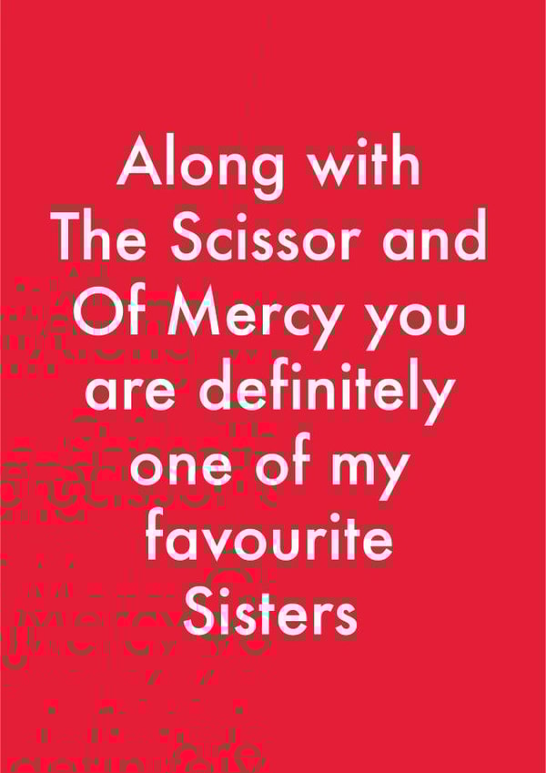 sister funny Birthday Card 12806 created by OBJECTABLES