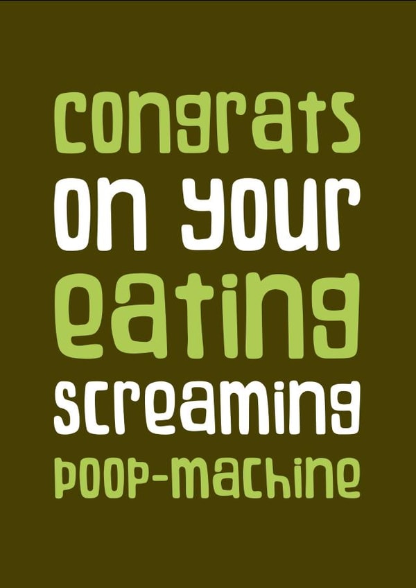 congrats funny New Baby Card 9647 created by Shutterjunkie