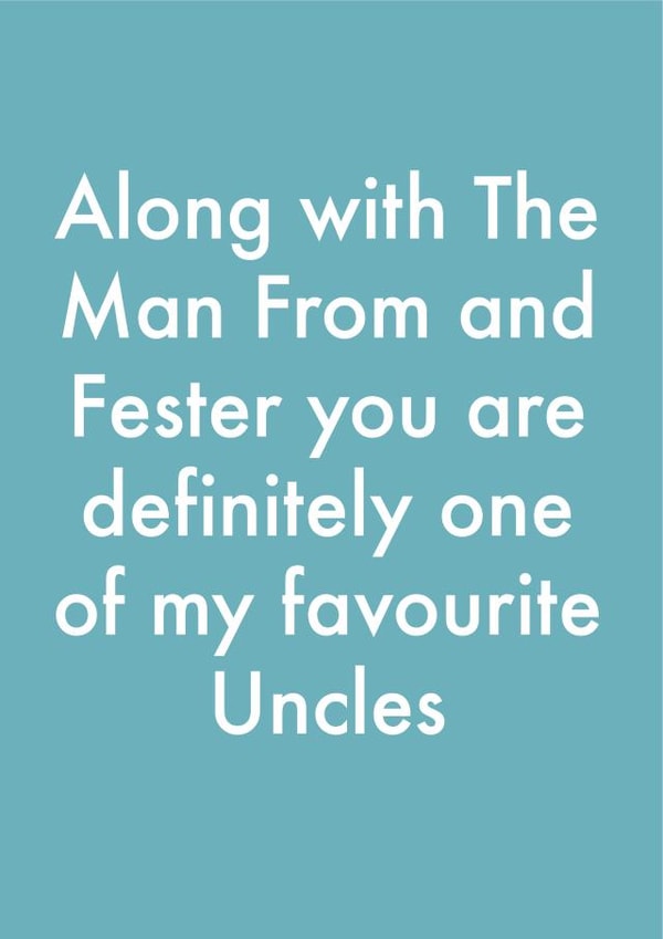 uncle favourite Birthday Card 12809 created by OBJECTABLES