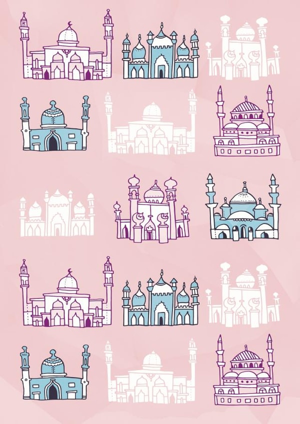 mosque masjid Card 37951 created by Halal Cards