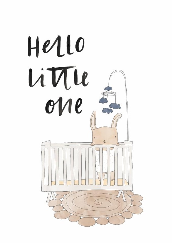Hello Little One - Perfect Way to Celebrate New Baby Crib Card created by Jessie Miles