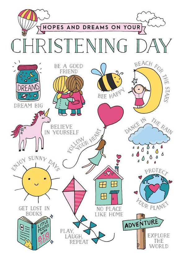 hopes dreams Christening Card 5856 created by Eskimo Kiss Designs