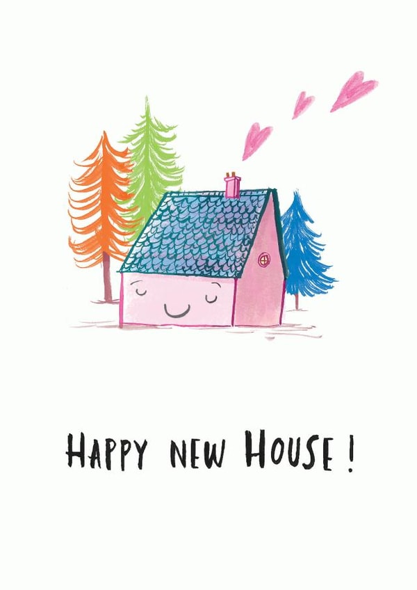 Cute Cottage New Home Card - Woods - Happy New House! created by Sarah Wilton