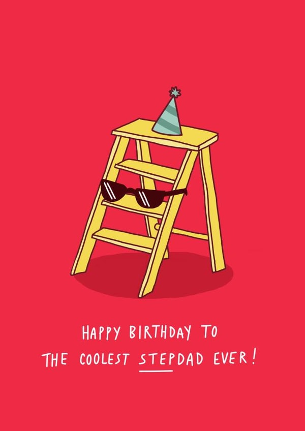 stepdad coolest Birthday Card 2187 created by Charly Clements