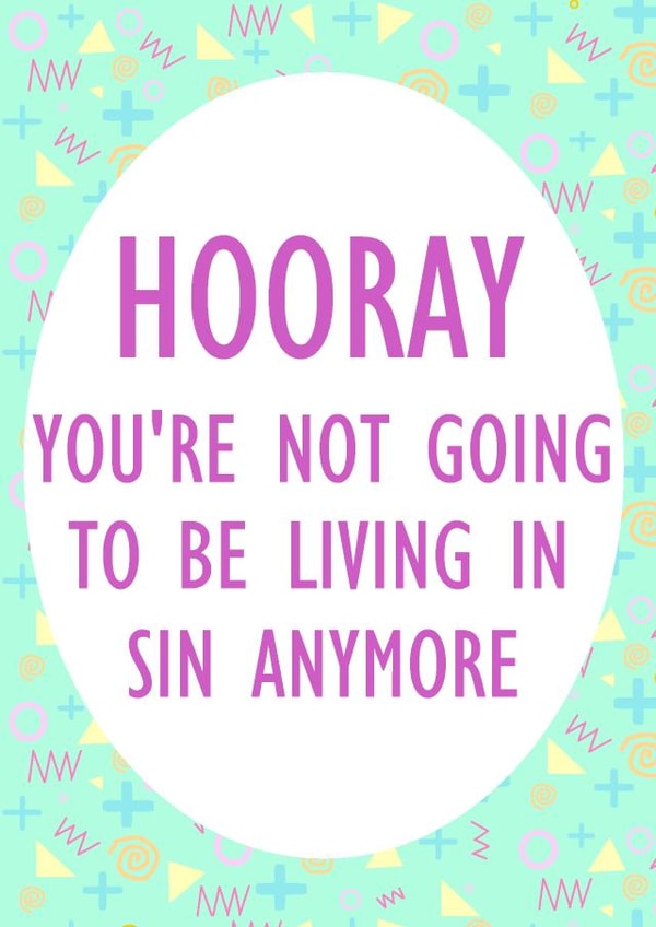 Living in sin - wedding card created by Lyndsey Jade