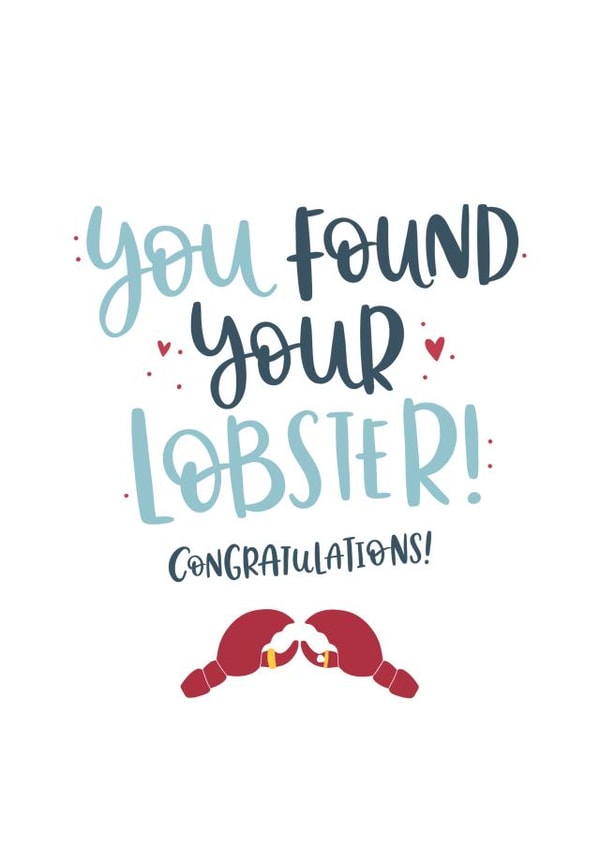 You found your lobster engagement/wedding card created by Abbie Imagine