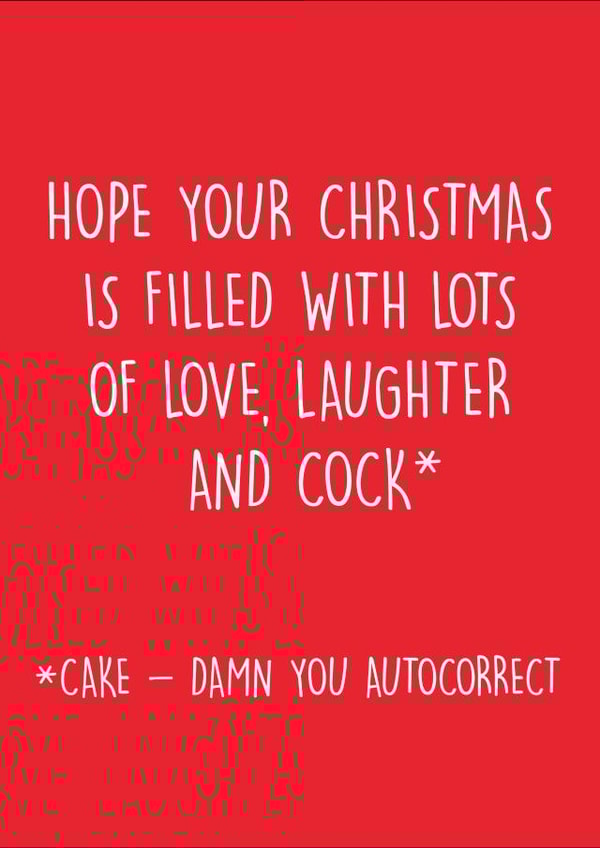 Rude Christmas autocorrect created by Pack a Punch Designs