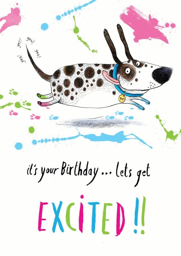 dog lets Birthday Card 13735 created by Sarah Wilton
