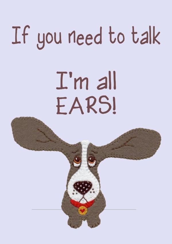 dog friend Sympathy Card 12032 created by Presents Felt