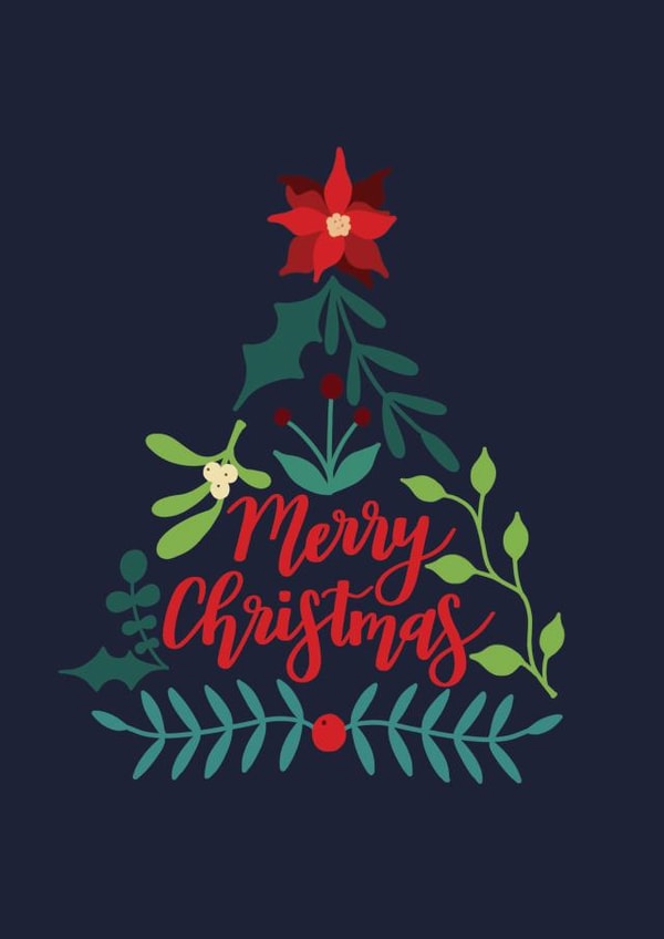 tree plants Christmas Card 29759 created by Ness Nordberg