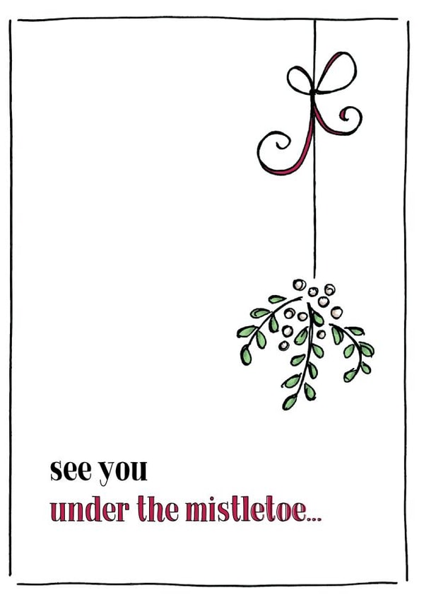 mistletoe male Christmas Card 35463 created by Cloud 9 Design