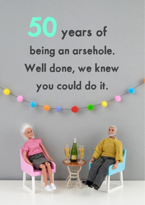 50 adult Birthday Card 11422 created by Bold & Bright Cards