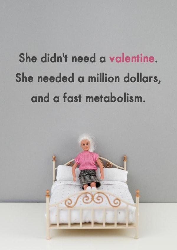 she didn't Valentines Day Card 11444 created by Bold & Bright Cards