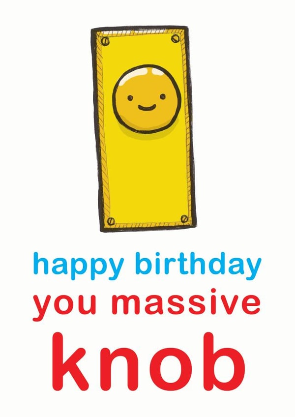 knob male Birthday Card 9998 created by Sarah-Anne Brown