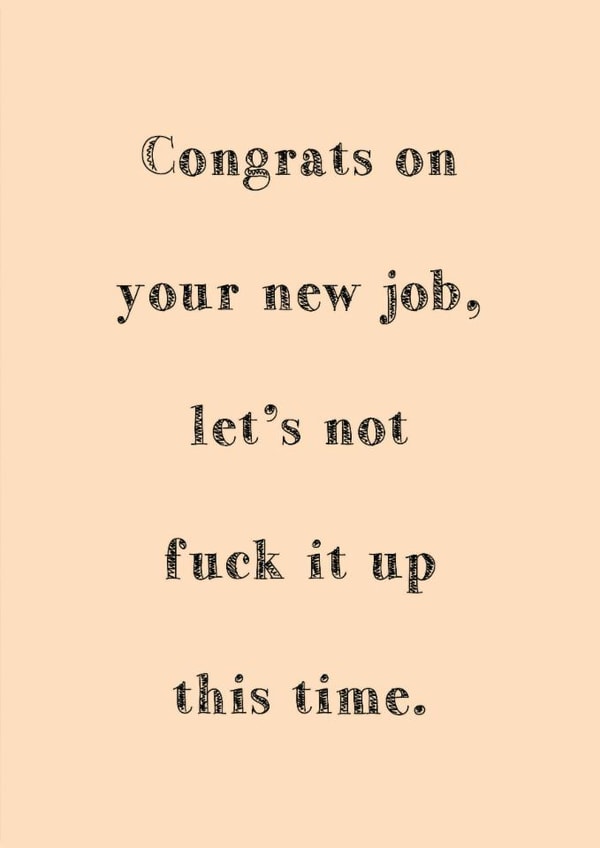 congrats your New Job Card 14365 created by Jessica Jayne Harney