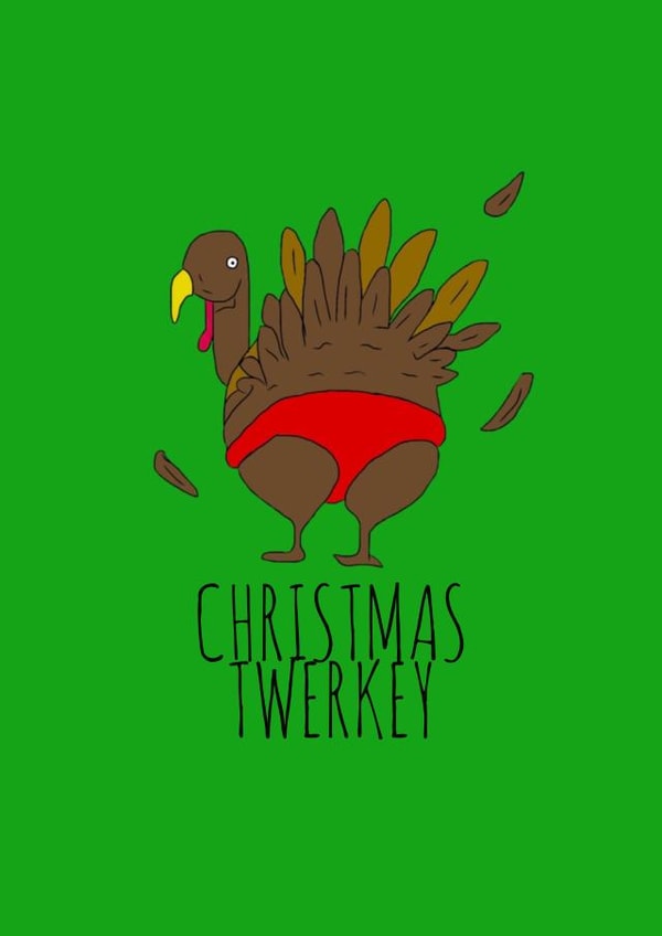 turkey twerk Christmas Card 32792 created by Keepseyshop