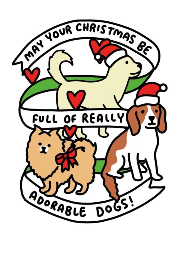 dogs may Christmas Card 5301 created by Veronica Dearly