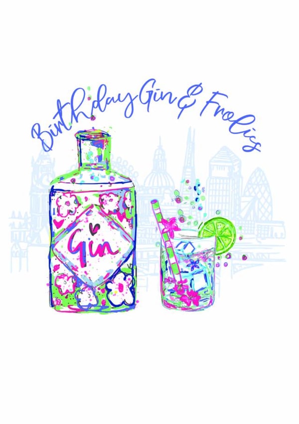 gin london Birthday Card 24135 created by Marina B Designs