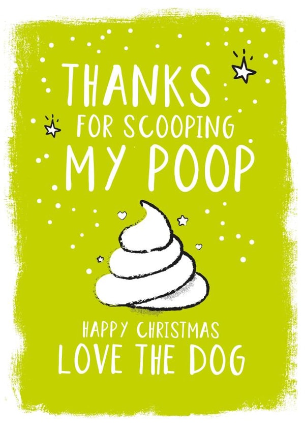 Dog from the dog Christmas Card 12195 created by High Five Prints Co