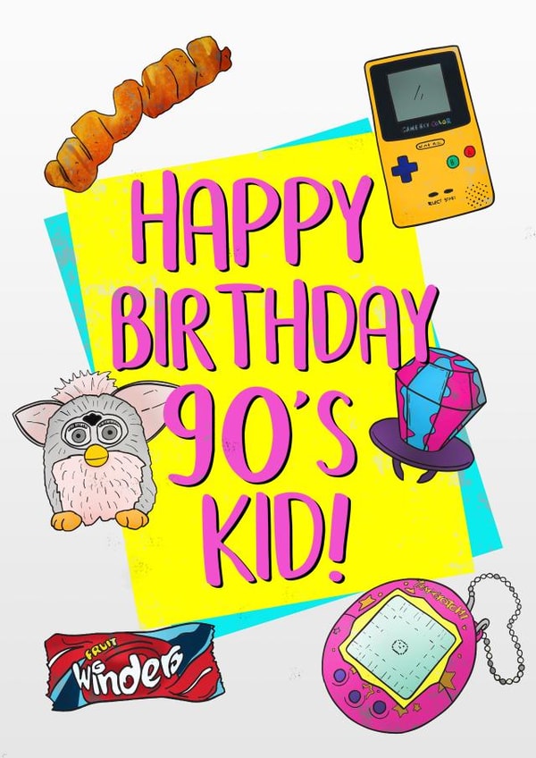 90s kid Birthday Card 10045 created by Hey Huns It's Nicole