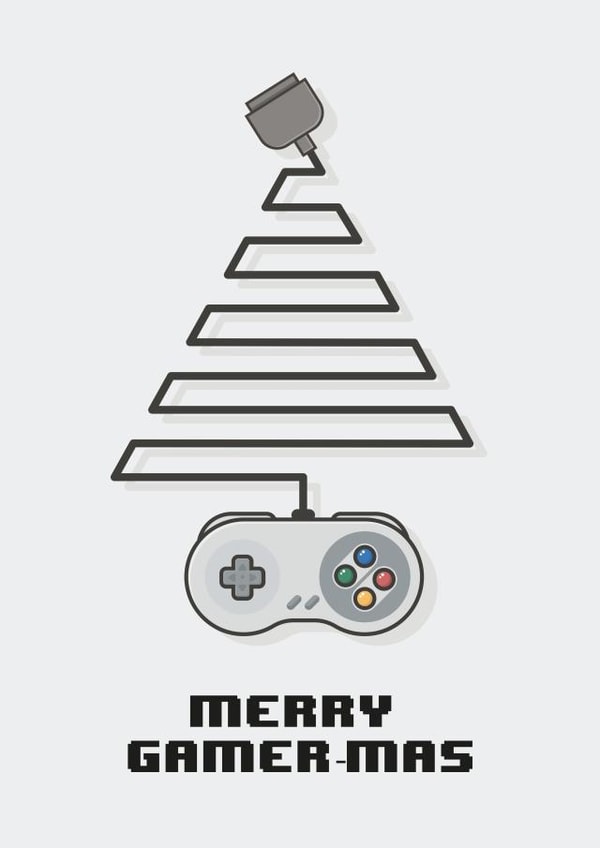 Merry gamermas Christmas Card 22886 created by Christina Connelly