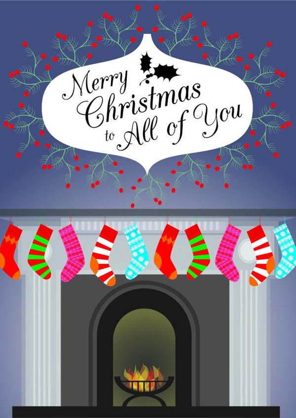 merry Typographic Christmas Card 2583 created by Claire Giles