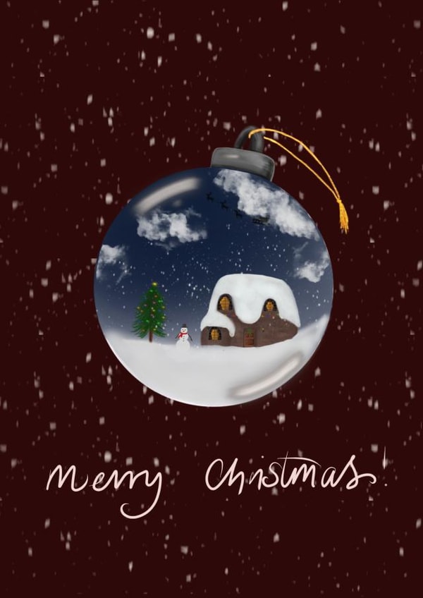 Adult Female Christmas Card 36159 created by Ahillustrations