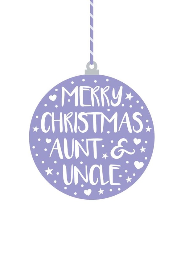 Merry Aunt Christmas Card 4108 created by Cookie Design