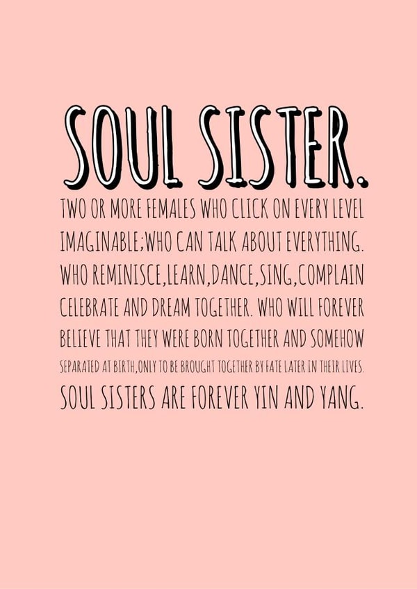 Soul Sisters greeting card created by Keepseyshop
