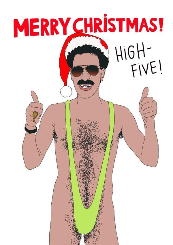 borat funny Christmas Card 3321 created by Kasia Cards
