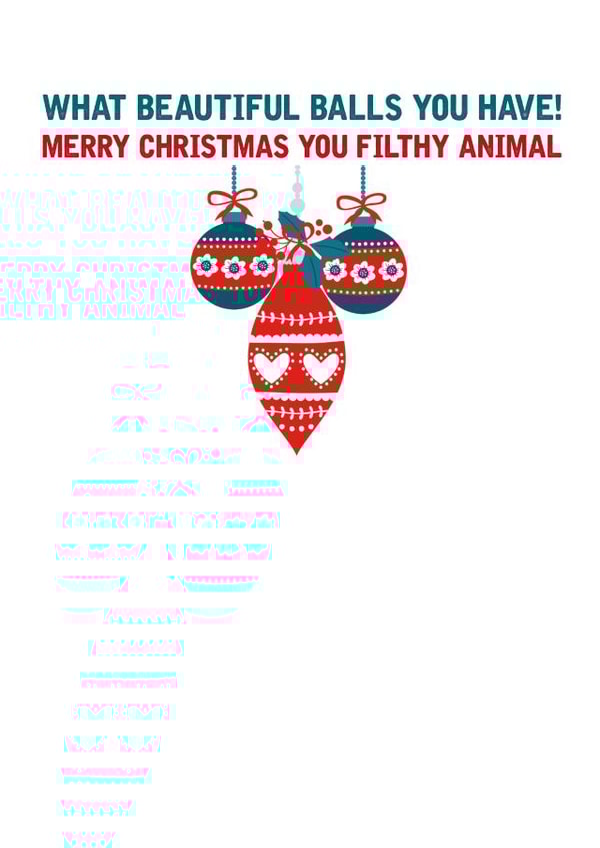 boyfriend husband Christmas Card 8149 created by Filthy Sentiments