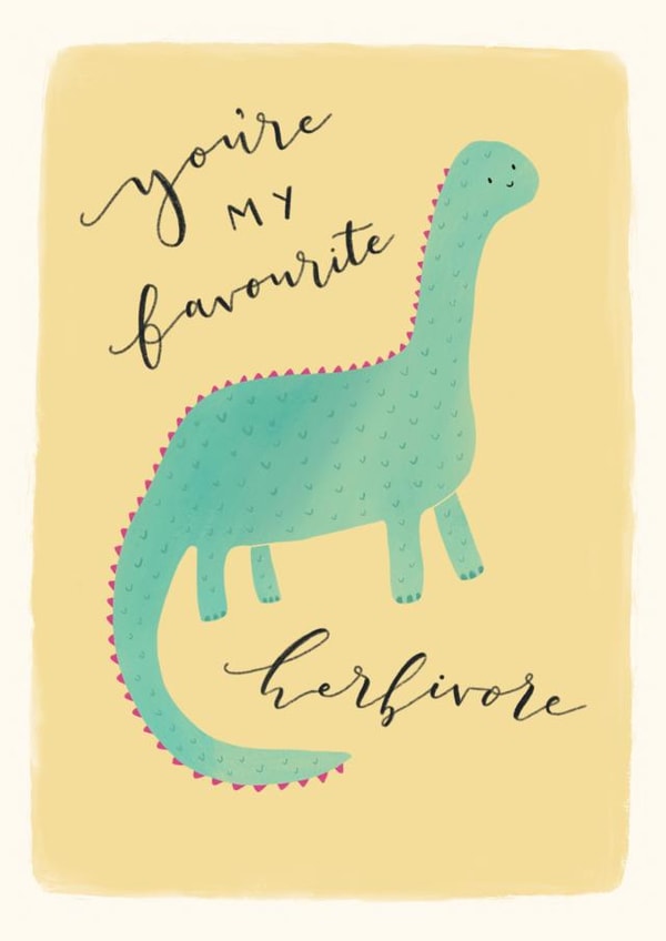 favourite herbivore Love & Friendship Card 6393 created by Nicole Julia