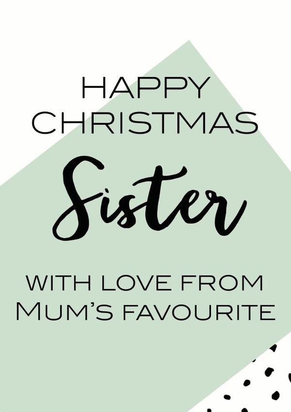 sister happy Christmas Card 31480 created by Oh So Serendipity