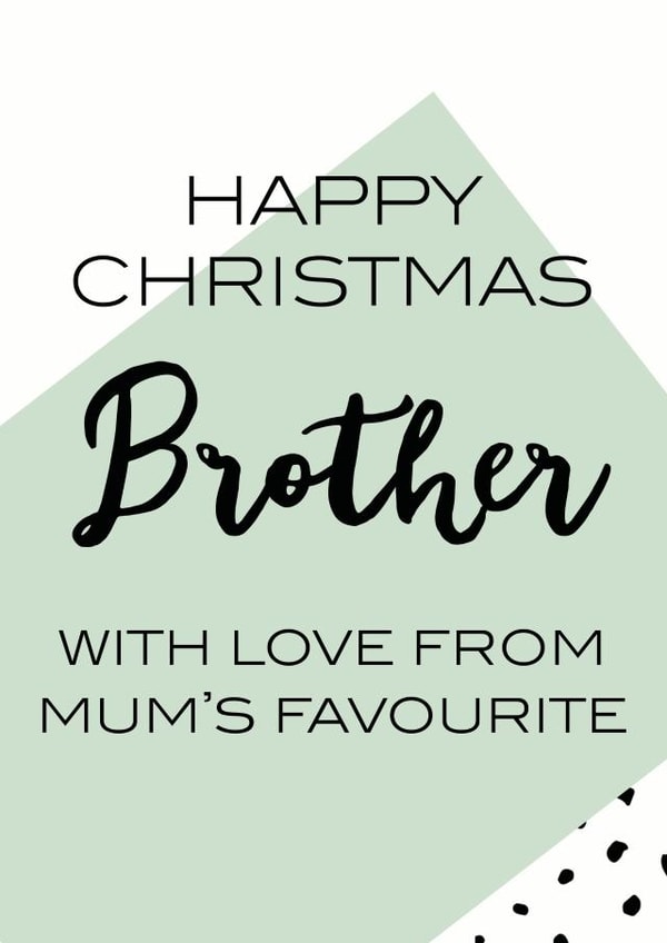 brother happy Christmas Card 9028 created by Oh So Serendipity