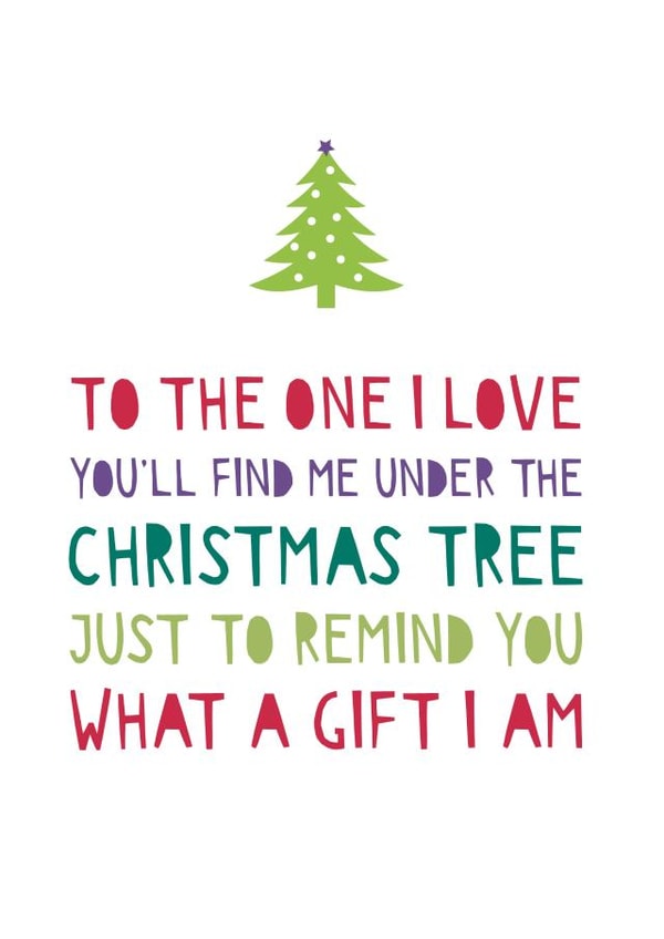 boyfriend xmas Christmas Card 3722 created by Bow & Bell